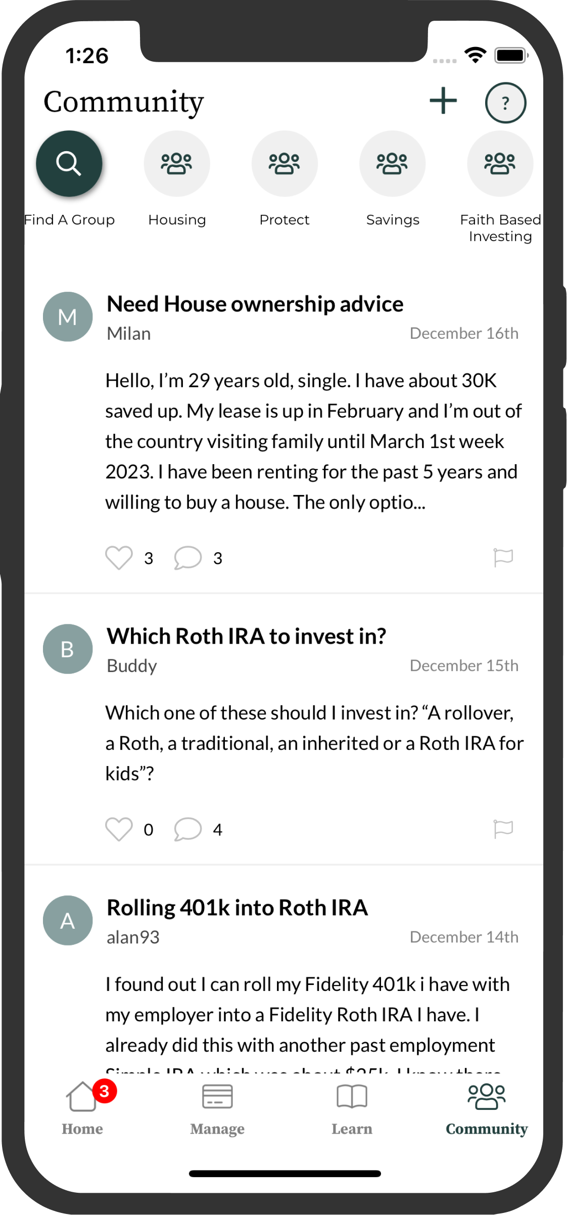 FaithFi Community Screen